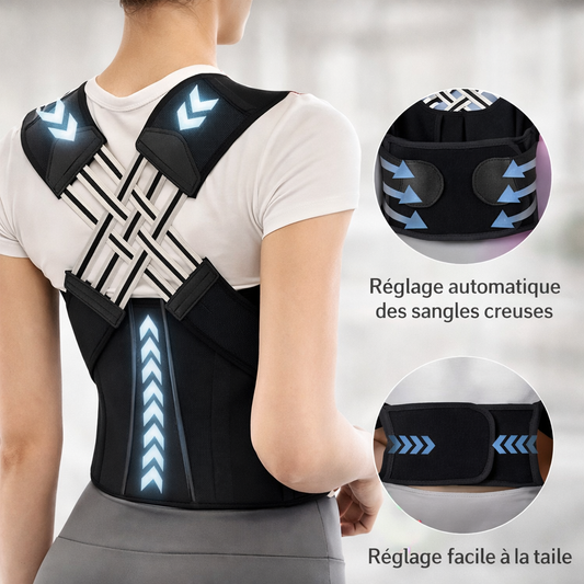 Correcteur de Posture Premium- maintien du Dos & Épaules Ajustable